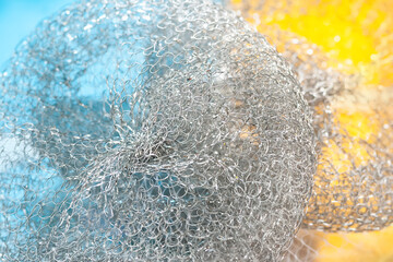 Abstract texture. Metallic color abstract. Twisted metal wire