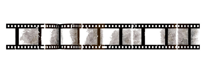 Old filmstrip with perforation, grunge camera photo roll, retro frame design for pictures, vector illustration, vintage filmstrip, film reel background, classic photography elements.