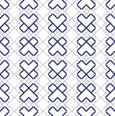 seamless geometric pattern made in illustrator, in two color schemes