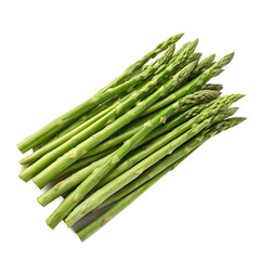 A bunch of asparagus isolated on a transparent background
