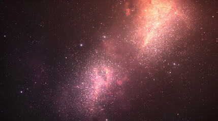 Abstract Pink Red Orange Nebula Space