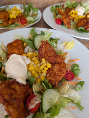 grilled chicken breast and vegetable