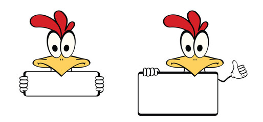 A cute cartoon chicken with love heart. Crazy chicken face mascot. Comic rooster character. hypnosis eyes, hypnotic spirals eyes. Circles patroon. Volute, spiral.