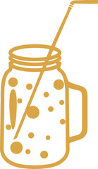 Flat jar drink icon