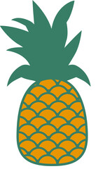 Obraz premium Flat pineapple icon