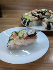 fresh sushi cake