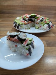 fresh sushi cake