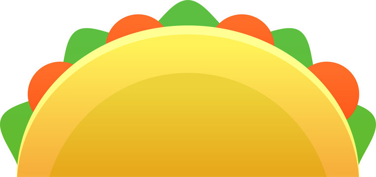 Cartoon taco mexican lunch icon