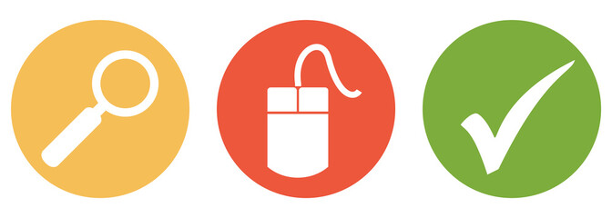 Website suchen und finden - Button Banner