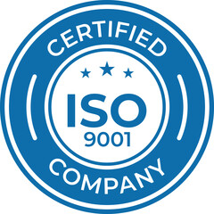 certified iso 9001 company badge