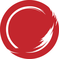 Obraz premium vector red circle-brush strokes