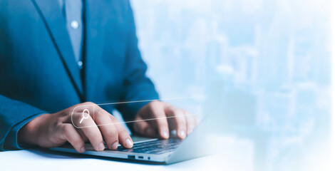 Businessman showing technology information search, internet, website, information, www, technology,...