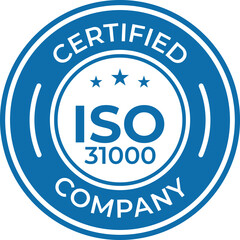certified iso 31000 company badge