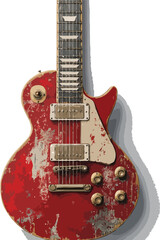 red electric guitar
