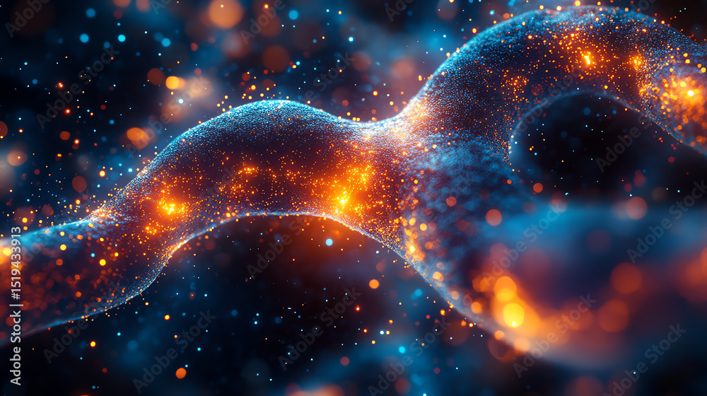 Aufkleber a mesmerizing abstract representation of molecular structures illustrating energy and light in a vib