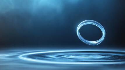 A mesmerizing water ripple effect capturing the beauty of movement in a tranquil environment, perfect for relaxation and meditation themes.