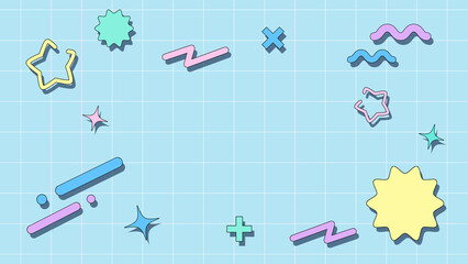 レトロポップな背景イラスト　色背景