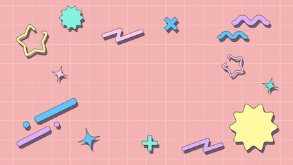 レトロポップな背景イラスト　色背景