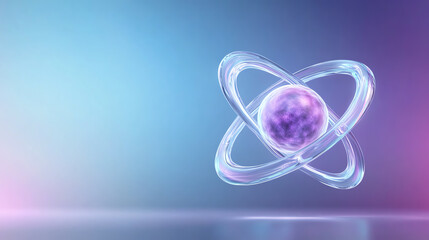 A vibrant representation of atomic structure with energy patterns, symbolizing innovation and scientific exploration.