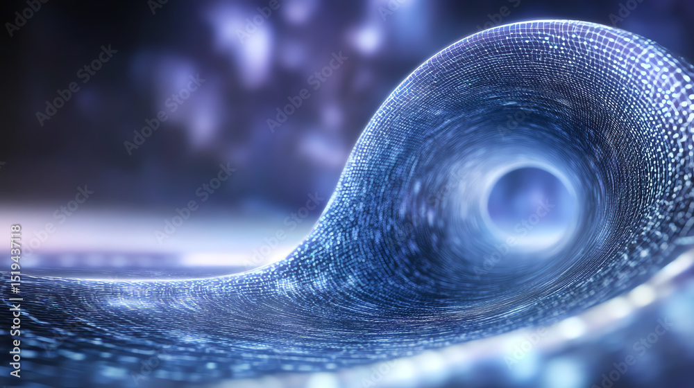 Aufkleber abstract visualization of a digital tunnel, symbolizing connectivity and advanced technology, with a
