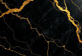 Black marble design with rich golden cracks and dramatic stone finish.

