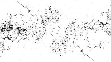 Fine cracks in the coating on the metal surface, Crackle paint overlay. Vector grunge texture Crackle paint overlay. Cracked barren desert earth on transparent background