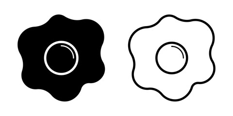 Fried Egg icon on white background
