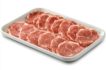 Plate of thinly sliced cured pork loin