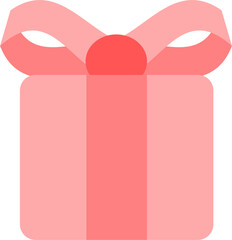 Pink Gift Box with Bow – Cute Present Icon for Celebration
