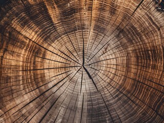 Detailed close-up of a weathered tree stump.