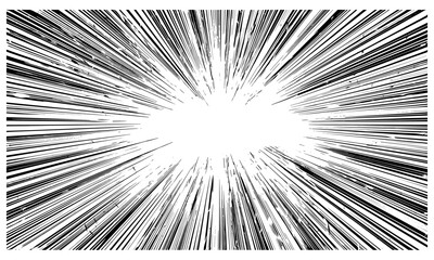 Vector illustration of blast motion effect, speed lines as manga comic effect, explosion frame, action background, anime glow, comic background, action burst, ray blast glow.