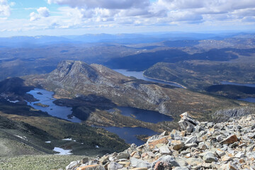  Blue sky above the mountains - Gaustatoppen
