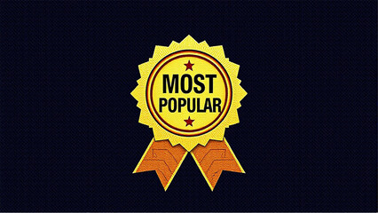 Most Popular Label With Medal Icon © Kelzang
