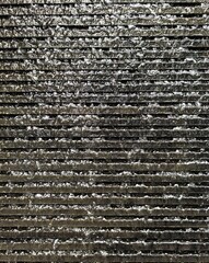 Textured Water Feature with Horizontal Ribbed Pattern