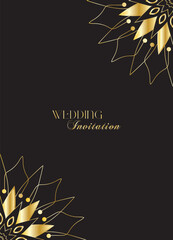 The Gold Mandala Wedding Iinvitation Card © Adin