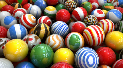 Colorful Pile Of Marbles