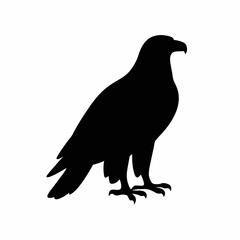 Majestic Eagle Silhouette: A Black and White Vector Illustration of a Proud Eagle