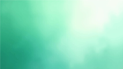 Abstract green white and turquoise gradient noisy grain background texture.