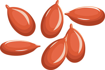 Flax seeds cascading and rotating against a clean white background, forming a vibrant and nutritious visual that highlights their health benefits and superfood qualities