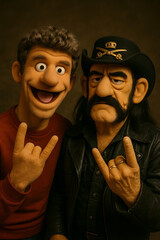 3D cartoon characters posing together with goofy expressions