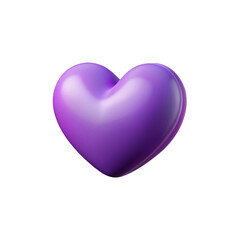 Obraz premium 3D Rendered Heart on Transparent Background