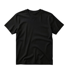 Black T-Shirt, Isolated Transparent Background, Minimalist Design Element