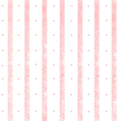 Seamless pattern of pink polka dots and vertikal stripes with transparent background. Abstract small polka dot pattern. Digital design motif colourful wallpaper illustration, traditional design © Olga