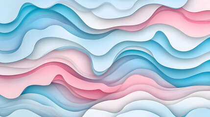 Abstract multilayered fluid gradient with soothing pastel color palette background