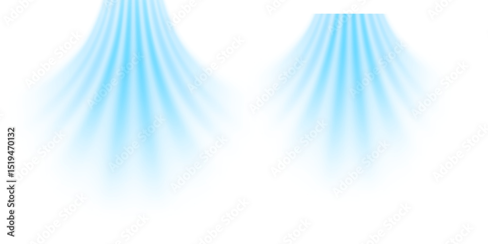 Fototapete air flow set of vector elements on a white background. abstract light effect blowing from an air con