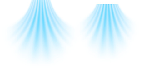 Air flow set of vector elements on a white background. Abstract light effect blowing from an air conditioner, purifier or humidifier. Dynamic blurred flow motion
