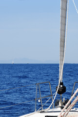 Sailing ship yachts in Mediterranean Sea. Fethiye harbor, Turkey