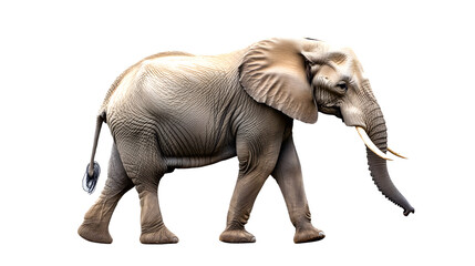 Obraz premium Majestic African Elephant Isolated on Tranasparent Background - Professional Wildlife Photography