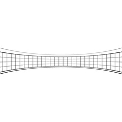 Simple Volleyball Net Illustration