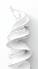Abstract White Spiral Design